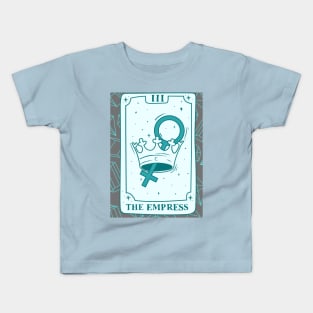 The Empress Tarot Card and Crystals Graphic Kids T-Shirt